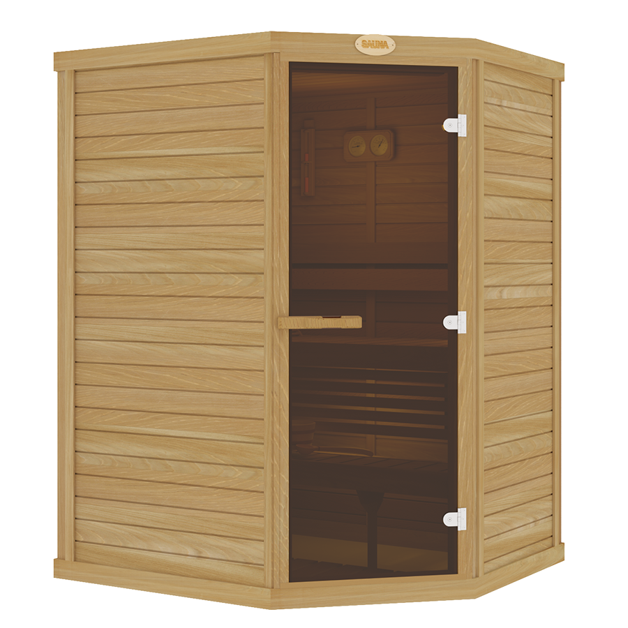 1416RSC Cedar SaunaRoom SaunaPeople NoWindow PerspectiveView